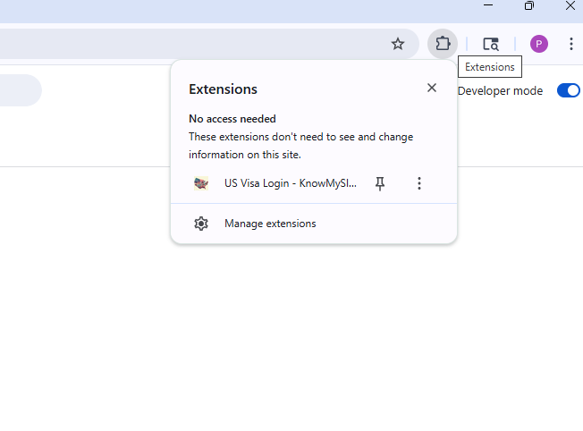 Extension Installed Screenshot